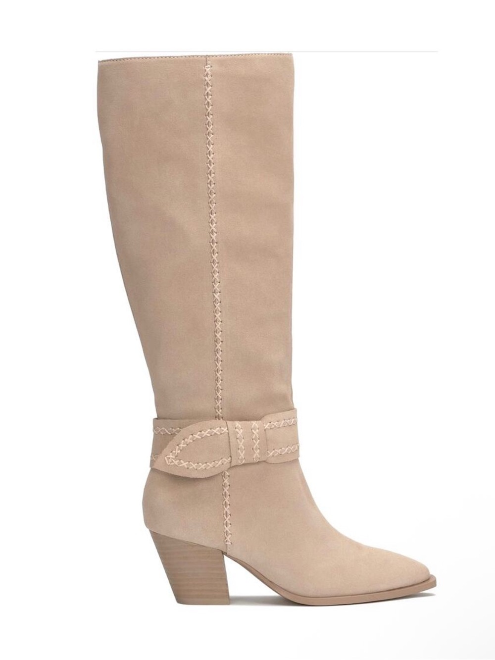 Lucky Brand Knee High Tall Suede Boot “ Risvin “ | Porcini Beige